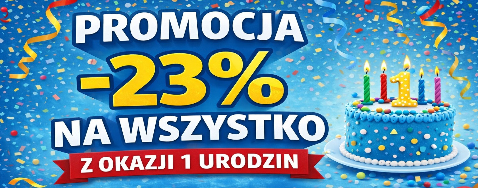 PROMOCJA 23% na wszystko z okazji urodzin